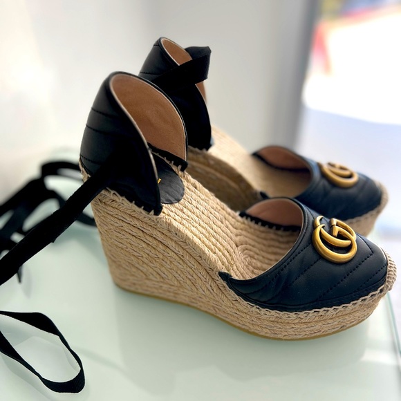 Gucci Shoes - Gucci Leather platform espadrille